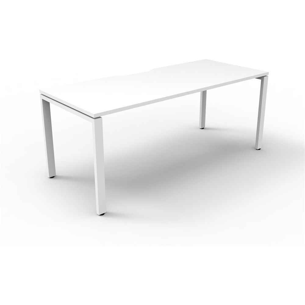 Office Furniture - Deluxe Profile Desk No Screen 1200W x 750D White Top ...