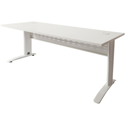 Office Furniture - Rapid Span Open Straight Desk 1500W x 700mmD Modesty  Panel White Top White Steel Frame - Select Office Supplies- Office Supplies,  Stationery & Furniture