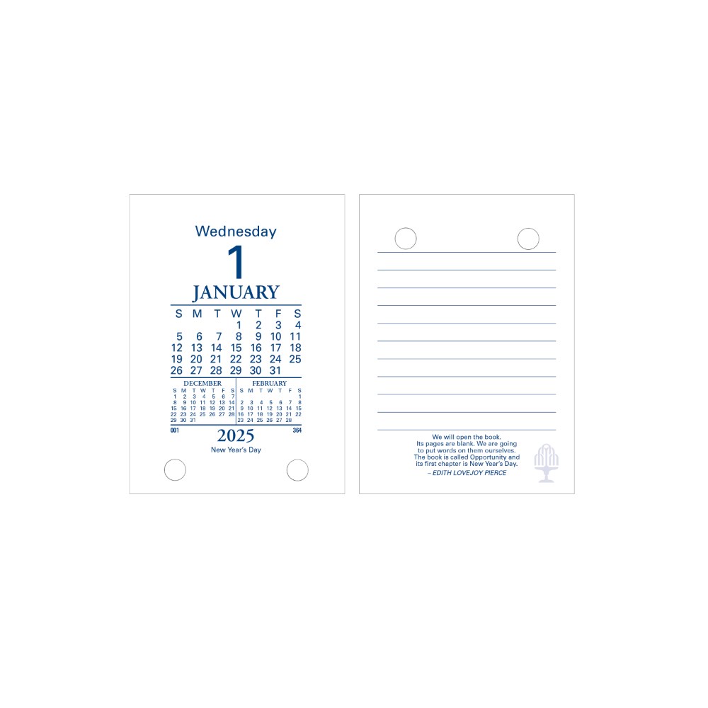 Diaries & Calendars Collins Desk Calendar Refill Top Punch 100x75mm